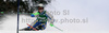 Anja Paerson of Sweden skiing in first run of women slalom World Cup race in Lienz, Austra. Slalom race of Women Audi FIS Alpine skiing World Cup 2009-10 was held in Lienz, Austria, on 29th of December 2009.
