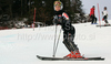 Sanni Leinonen of Finland during course inspection before first run of women slalom World Cup race in Lienz, Austra. Slalom race of Women Audi FIS Alpine skiing World Cup 2009-10 was held in Lienz, Austria, on 29th of December 2009.
