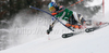 Third after first run Tanja Poutiainen of Finland skiing in first run of women slalom World Cup race in Lienz, Austra. Slalom race of Women Audi FIS Alpine skiing World Cup 2009-10 was held in Lienz, Austria, on 29th of December 2009.
