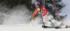 Seventh after first run Maria Riesch of Germany skiing in first run of women slalom World Cup race in Lienz, Austra. Slalom race of Women Audi FIS Alpine skiing World Cup 2009-10 was held in Lienz, Austria, on 29th of December 2009.
