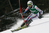 Fourth after first run Sandrine Aubert of France skiing in first run of women slalom World Cup race in Lienz, Austra. Slalom race of Women Audi FIS Alpine skiing World Cup 2009-10 was held in Lienz, Austria, on 29th of December 2009.
