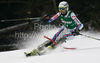 Fourth after first run Sandrine Aubert of France skiing in first run of women slalom World Cup race in Lienz, Austra. Slalom race of Women Audi FIS Alpine skiing World Cup 2009-10 was held in Lienz, Austria, on 29th of December 2009.
