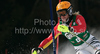 Eight after first run Susanne Riesch of Germany skiing in first run of women slalom World Cup race in Lienz, Austra. Slalom race of Women Audi FIS Alpine skiing World Cup 2009-10 was held in Lienz, Austria, on 29th of December 2009.
