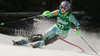 Sixth after first run Tina Maze of Slovenia skiing in first run of women slalom World Cup race in Lienz, Austra. Slalom race of Women Audi FIS Alpine skiing World Cup 2009-10 was held in Lienz, Austria, on 29th of December 2009.
