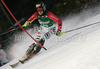 Christina Geiger of Germany skiing in first run of women slalom World Cup race in Lienz, Austra. Slalom race of Women Audi FIS Alpine skiing World Cup 2009-10 was held in Lienz, Austria, on 29th of December 2009.
