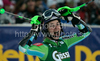 Fourth placed Tina Maze of Slovenia reacts in finish of second run of women slalom World Cup race in Lienz, Austra. Slalom race of Women Audi FIS Alpine skiing World Cup 2009-10 was held in Lienz, Austria, on 29th of December 2009.
