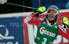 Winner Marlies Schild of Austria reacts in finish of second run of women slalom World Cup race in Lienz, Austra. Slalom race of Women Audi FIS Alpine skiing World Cup 2009-10 was held in Lienz, Austria, on 29th of December 2009.
