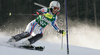 Nastasia Noens of France skiing in second run of women slalom World Cup race in Lienz, Austra. Slalom race of Women Audi FIS Alpine skiing World Cup 2009-10 was held in Lienz, Austria, on 29th of December 2009.
