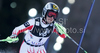 First after first run, Kathrin Zettel of Austria skiing in first run of women Snow queen trophy slalom World Cup race in Zagreb, Croatia. Slalom race of Women Audi FIS Alpine skiing World Cup 2009-10 was held in on Sljeme above Zagreb, Croatia, on 3rd of January 2010.

