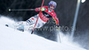 Third after first run, Maria Riesch of Germany skiing in first run of women Snow queen trophy slalom World Cup race in Zagreb, Croatia. Slalom race of Women Audi FIS Alpine skiing World Cup 2009-10 was held in on Sljeme above Zagreb, Croatia, on 3rd of January 2010.
