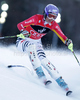 Third after first run, Maria Riesch of Germany skiing in first run of women Snow queen trophy slalom World Cup race in Zagreb, Croatia. Slalom race of Women Audi FIS Alpine skiing World Cup 2009-10 was held in on Sljeme above Zagreb, Croatia, on 3rd of January 2010.
