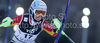 Kathrin Hoelzl of Germany skiing in first run of women Snow queen trophy slalom World Cup race in Zagreb, Croatia. Slalom race of Women Audi FIS Alpine skiing World Cup 2009-10 was held in on Sljeme above Zagreb, Croatia, on 3rd of January 2010.
