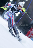 Nastasia Noens of France skiing in first run of women Snow queen trophy slalom World Cup race in Zagreb, Croatia. Slalom race of Women Audi FIS Alpine skiing World Cup 2009-10 was held in on Sljeme above Zagreb, Croatia, on 3rd of January 2010.
