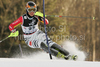 Katharina Duerr of Germany skiing in second run of women Snow queen trophy slalom World Cup race in Zagreb, Croatia. Slalom race of Women Audi FIS Alpine skiing World Cup 2009-10 was held in on Sljeme above Zagreb, Croatia, on 3rd of January 2010.
