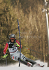 Nina Perner of Germany skiing in second run of women Snow queen trophy slalom World Cup race in Zagreb, Croatia. Slalom race of Women Audi FIS Alpine skiing World Cup 2009-10 was held in on Sljeme above Zagreb, Croatia, on 3rd of January 2010.

