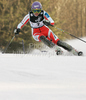 Sarka Zahrobska of Czech skiing in second run of women Snow queen trophy slalom World Cup race in Zagreb, Croatia. Slalom race of Women Audi FIS Alpine skiing World Cup 2009-10 was held in on Sljeme above Zagreb, Croatia, on 3rd of January 2010.
