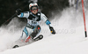 Nina Loeseth of Norway skiing in first run of women Snow queen trophy slalom World Cup race in Zagreb, Croatia. Slalom race of Women Audi FIS Alpine skiing World Cup 2009-10 was held in on Sljeme above Zagreb, Croatia, on 3rd of January 2010.
