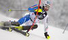 Third after first run Manfred Moelgg of Italy skiing in first run of men Snow queen trophy slalom World Cup race in Zagreb, Croatia. Slalom race of Men Audi FIS Alpine skiing World Cup 2009-10 was held on Sljeme above Zagreb, Croatia, on 6th of January 2010.
