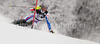 Fifth after first run Julien Lizeroux of France skiing in first run of men Snow queen trophy slalom World Cup race in Zagreb, Croatia. Slalom race of Men Audi FIS Alpine skiing World Cup 2009-10 was held on Sljeme above Zagreb, Croatia, on 6th of January 2010.
