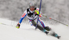 Fifth after first run Julien Lizeroux of France skiing in first run of men Snow queen trophy slalom World Cup race in Zagreb, Croatia. Slalom race of Men Audi FIS Alpine skiing World Cup 2009-10 was held on Sljeme above Zagreb, Croatia, on 6th of January 2010.
