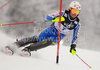 Ninth after first run Mattias Hargin of Sweden skiing in first run of men Snow queen trophy slalom World Cup race in Zagreb, Croatia. Slalom race of Men Audi FIS Alpine skiing World Cup 2009-10 was held on Sljeme above Zagreb, Croatia, on 6th of January 2010.
