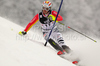 Felix Neureuther of Germany skiing in first run of men Snow queen trophy slalom World Cup race in Zagreb, Croatia. Slalom race of Men Audi FIS Alpine skiing World Cup 2009-10 was held on Sljeme above Zagreb, Croatia, on 6th of January 2010.

