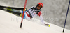 Marc Gini of Switzerland falling in first run of men Snow queen trophy slalom World Cup race in Zagreb, Croatia. Slalom race of Men Audi FIS Alpine skiing World Cup 2009-10 was held on Sljeme above Zagreb, Croatia, on 6th of January 2010.
