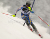 Markus Larsson of Sweden skiing in first run of men Snow queen trophy slalom World Cup race in Zagreb, Croatia. Slalom race of Men Audi FIS Alpine skiing World Cup 2009-10 was held on Sljeme above Zagreb, Croatia, on 6th of January 2010.
