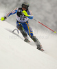 Markus Larsson of Sweden skiing in first run of men Snow queen trophy slalom World Cup race in Zagreb, Croatia. Slalom race of Men Audi FIS Alpine skiing World Cup 2009-10 was held on Sljeme above Zagreb, Croatia, on 6th of January 2010.
