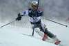 Jukka Leino of Finland skiing in first run of men Snow queen trophy slalom World Cup race in Zagreb, Croatia. Slalom race of Men Audi FIS Alpine skiing World Cup 2009-10 was held on Sljeme above Zagreb, Croatia, on 6th of January 2010.
