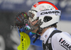 Second placed Manfred Moelgg of Italy reacts in finish of second run of men Snow queen trophy slalom World Cup race in Zagreb, Croatia. Slalom race of Men Audi FIS Alpine skiing World Cup 2009-10 was held on Sljeme above Zagreb, Croatia, on 6th of January 2010.
