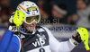 Winner Giuliano Razzoli of Italy reacts in finish of second run of men Snow queen trophy slalom World Cup race in Zagreb, Croatia. Slalom race of Men Audi FIS Alpine skiing World Cup 2009-10 was held on Sljeme above Zagreb, Croatia, on 6th of January 2010.
