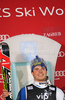 Winner Giuliano Razzoli of Italy celebrates his medal won in men Snow queen trophy slalom World Cup race in Zagreb, Croatia. Slalom race of Men Audi FIS Alpine skiing World Cup 2009-10 was held on Sljeme above Zagreb, Croatia, on 6th of January 2010.
