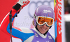 Third placed Ingrid Jacquemod of France reacts in finish of women downhill race of Audi FIS alpine skiing World Cup in Haus im Ennstal, Austria. Downhill race of Women Audi FIS Alpine skiing World Cup 2009-10 was held in Haus im Ennstal, Austria, on 9th of January 2010.
