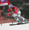 Maria Riesch of Germany skiing during women Super-G race of Audi FIS alpine skiing World Cup in Haus im Ennstal, Austria. Super-G race of Women Audi FIS Alpine skiing World Cup 2009-10 was held in Haus im Ennstal, Austria, on 10th of January 2010.
