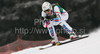 Aurelie Revillet of France skiing during women Super-G race of Audi FIS alpine skiing World Cup in Haus im Ennstal, Austria. Super-G race of Women Audi FIS Alpine skiing World Cup 2009-10 was held in Haus im Ennstal, Austria, on 10th of January 2010.
