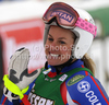 Chemmy Alcott of Great Britain reacts in finish of women Super-G race of Audi FIS alpine skiing World Cup in Haus im Ennstal, Austria. Super-G race of Women Audi FIS Alpine skiing World Cup 2009-10 was held in Haus im Ennstal, Austria, on 10th of January 2010.
