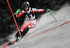 Third after first run Kathrin Zettel of Austria skiing in first run of Women slalom race of Audi FIS alpine skiing World Cup in Flachau, Austria. Slalom race of Women Audi FIS Alpine skiing World Cup 2009-10 was held in Flachau, Austria, on 12th of January 2010.
