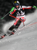 Third after first run Kathrin Zettel of Austria skiing in first run of Women slalom race of Audi FIS alpine skiing World Cup in Flachau, Austria. Slalom race of Women Audi FIS Alpine skiing World Cup 2009-10 was held in Flachau, Austria, on 12th of January 2010.
