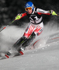 Fifth after first run Marlies Schild of Austria skiing in first run of Women slalom race of Audi FIS alpine skiing World Cup in Flachau, Austria. Slalom race of Women Audi FIS Alpine skiing World Cup 2009-10 was held in Flachau, Austria, on 12th of January 2010.
