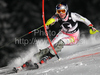 Lindsey Vonn of USA skiing in first run of Women slalom race of Audi FIS alpine skiing World Cup in Flachau, Austria. Slalom race of Women Audi FIS Alpine skiing World Cup 2009-10 was held in Flachau, Austria, on 12th of January 2010.
