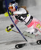 Lindsey Vonn of USA skiing in first run of Women slalom race of Audi FIS alpine skiing World Cup in Flachau, Austria. Slalom race of Women Audi FIS Alpine skiing World Cup 2009-10 was held in Flachau, Austria, on 12th of January 2010.
