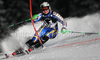 Anja Paerson of Sweden skiing in first run of Women slalom race of Audi FIS alpine skiing World Cup in Flachau, Austria. Slalom race of Women Audi FIS Alpine skiing World Cup 2009-10 was held in Flachau, Austria, on 12th of January 2010.
