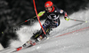 Ana Jelusic of Croatia skiing in first run of Women slalom race of Audi FIS alpine skiing World Cup in Flachau, Austria. Slalom race of Women Audi FIS Alpine skiing World Cup 2009-10 was held in Flachau, Austria, on 12th of January 2010.
