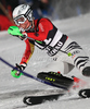 Fanny Chmelar of Germany skiing in first run of Women slalom race of Audi FIS alpine skiing World Cup in Flachau, Austria. Slalom race of Women Audi FIS Alpine skiing World Cup 2009-10 was held in Flachau, Austria, on 12th of January 2010.
