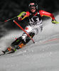 Christina Geiger of Germany skiing in first run of Women slalom race of Audi FIS alpine skiing World Cup in Flachau, Austria. Slalom race of Women Audi FIS Alpine skiing World Cup 2009-10 was held in Flachau, Austria, on 12th of January 2010.
