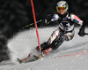 Sanni Leinonen of Finland skiing in first run of Women slalom race of Audi FIS alpine skiing World Cup in Flachau, Austria. Slalom race of Women Audi FIS Alpine skiing World Cup 2009-10 was held in Flachau, Austria, on 12th of January 2010.
