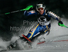 Therese Borssen of Sweden skiing in first run of Women slalom race of Audi FIS alpine skiing World Cup in Flachau, Austria. Slalom race of Women Audi FIS Alpine skiing World Cup 2009-10 was held in Flachau, Austria, on 12th of January 2010.
