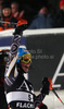 Fourth placed Tanja Poutiainen of Finland reacts in finish of second run of Women slalom race of Audi FIS alpine skiing World Cup in Flachau, Austria. Slalom race of Women Audi FIS Alpine skiing World Cup 2009-10 was held in Flachau, Austria, on 12th of January 2010.
