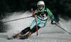 Katarina Lavtar of Slovenia skiing in first run of Women slalom race of Audi FIS alpine skiing World Cup in Flachau, Austria. Slalom race of Women Audi FIS Alpine skiing World Cup 2009-10 was held in Flachau, Austria, on 12th of January 2010.
